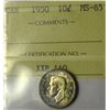 Image 1 : 1950 10¢ ICCS MS-65