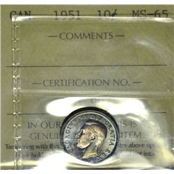 1951 10¢ ICCS MS-65