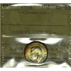 1952 10¢ ICCS MS-65