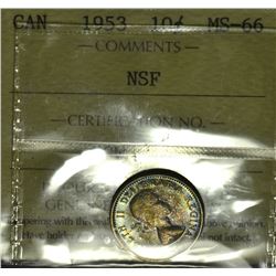 1953 NSF 10¢ ICCS MS-66