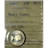 Image 1 : 1963 10¢ ICCS MS-66 Heavy Cameo