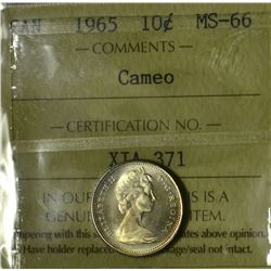 1965 10¢ ICCS MS-66 Cameo