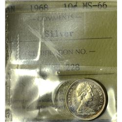 1968 10¢ ICCS MS-66