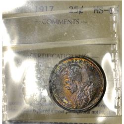 1917 25¢ ICCS MS-65