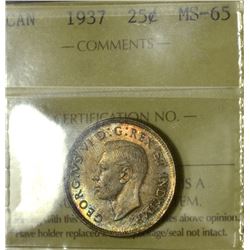 1937 25¢ ICCS MS-65