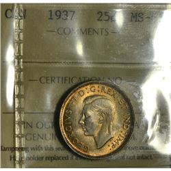 1937 25¢ ICCS MS-65