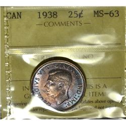 1938 25¢ ICCS MS-63