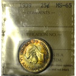 1939 25¢ ICCS MS-65