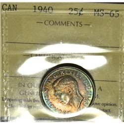 1940 25¢ ICCS MS-65