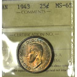 1943 25¢ ICCS MS-65