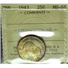 Image 2 : 1943 25¢ ICCS MS-66 (TOP 7)