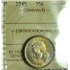 Image 1 : 1945 25¢ ICCS MS-65