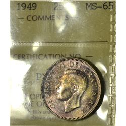 1949 25¢ ICCS MS-65