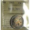 Image 2 : 1953 SD SF 25¢ ICCS MS-65