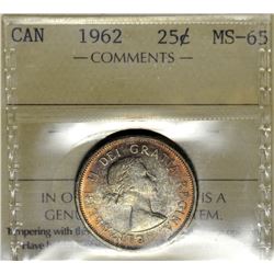 1962 25¢ ICCS MS-65