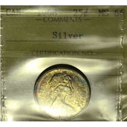 1968 25¢ ICCS MS-66