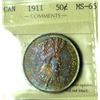 Image 2 : 1911 50¢ ICCS MS-65 (TOP 5)
