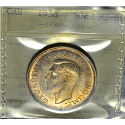 1938 50¢ ICCS MS-64