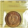Image 1 : 1940 50¢ ICCS MS-65