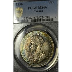 1936 $1 PCGS MS-66