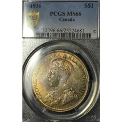 1936 $1 PCGS MS-66