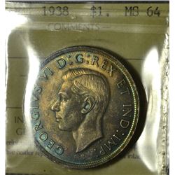 1938 $1 ICCS MS-64
