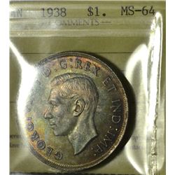 1938 $1 ICCS MS-64