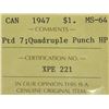 Image 3 : 1947 P7 QHP $1 ICCS MS-64 (TOP 10)