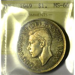 1949 $1 ICCS MS-66