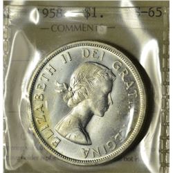 1958 $1 ICCS MS-65