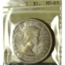 1961 $1 ICCS MS-65