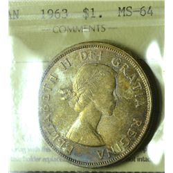 1963 $1 ICCS MS-64