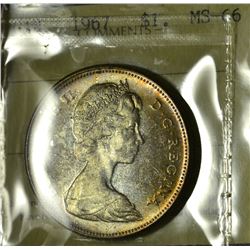 1967 $1 ICCS MS-66 (TOP 10)