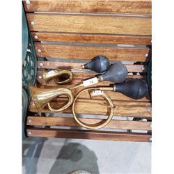 3 Brass Car Horns