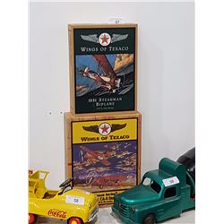 2 NIB Texco Diecast Plane Coinbanks