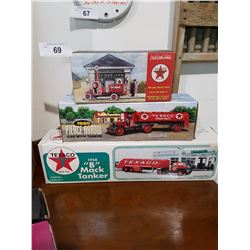 3 Texaco Diecast Trucks in Boxes