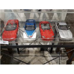 4 Diecast Cars