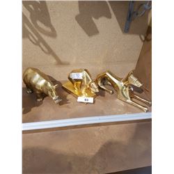 3 Brass Animals