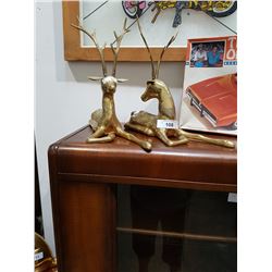 Pair of Brass Antelope