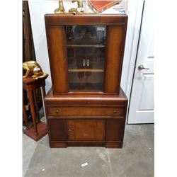 1940's Waterfall China Cabinet
