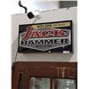 Image 1 : Molson Jack Hammer Beer Light Up Sign, Needs New Light Bulbs