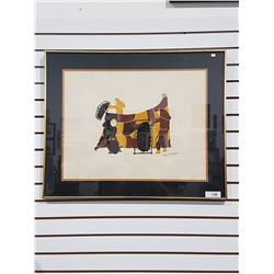 Signed Limited Edition Pilurtuut Print Titled Prepairing Skins