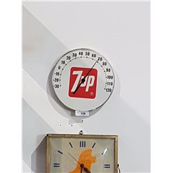 Vintage Original 7-Up Thermometre No Glass
