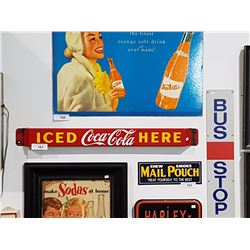 1950's Porcelain Coca-Cola Push Bar