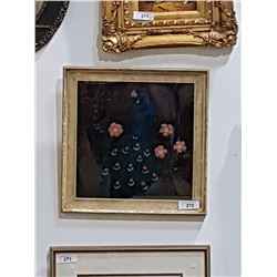 Framed Needle Point Peacock