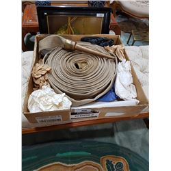 Early Fire Hose W/ Brass Nozzle & Base