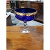 Image 1 : Cobalt Art Glass Compote