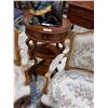 Image 1 : 2 Inlaid Carved 3 Tier End Tables