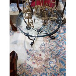 Glass Topped Wrought Iron Coffee Table