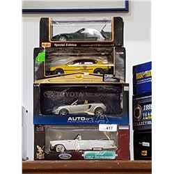 4 NIB Diecast Cars